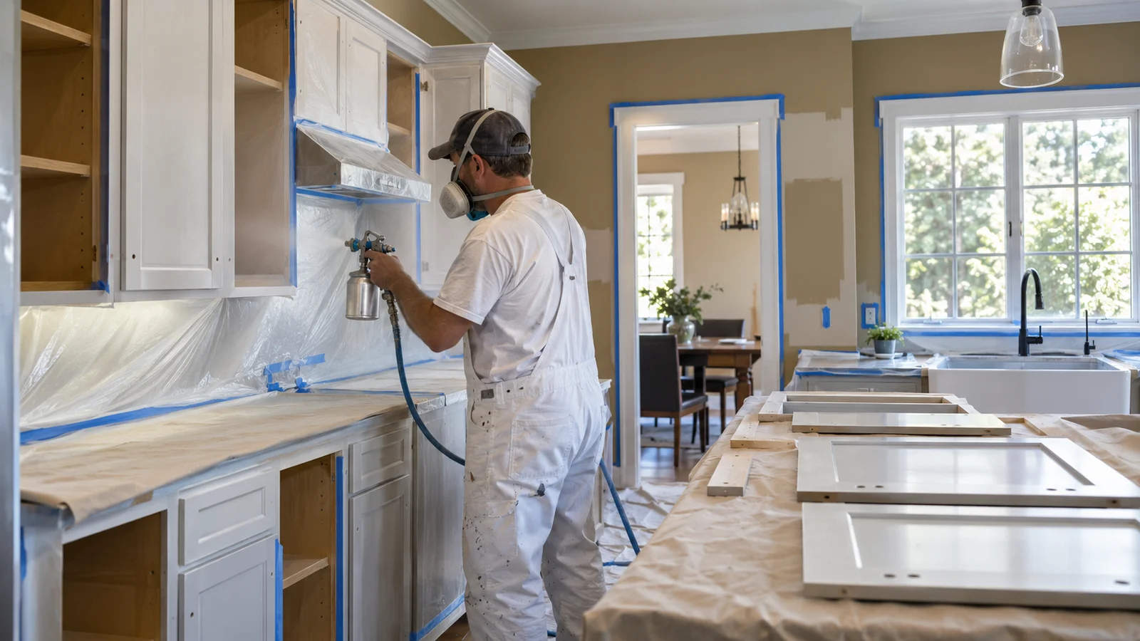 Should You Paint Kitchen Cabinets Before or After Repainting the Walls? main image